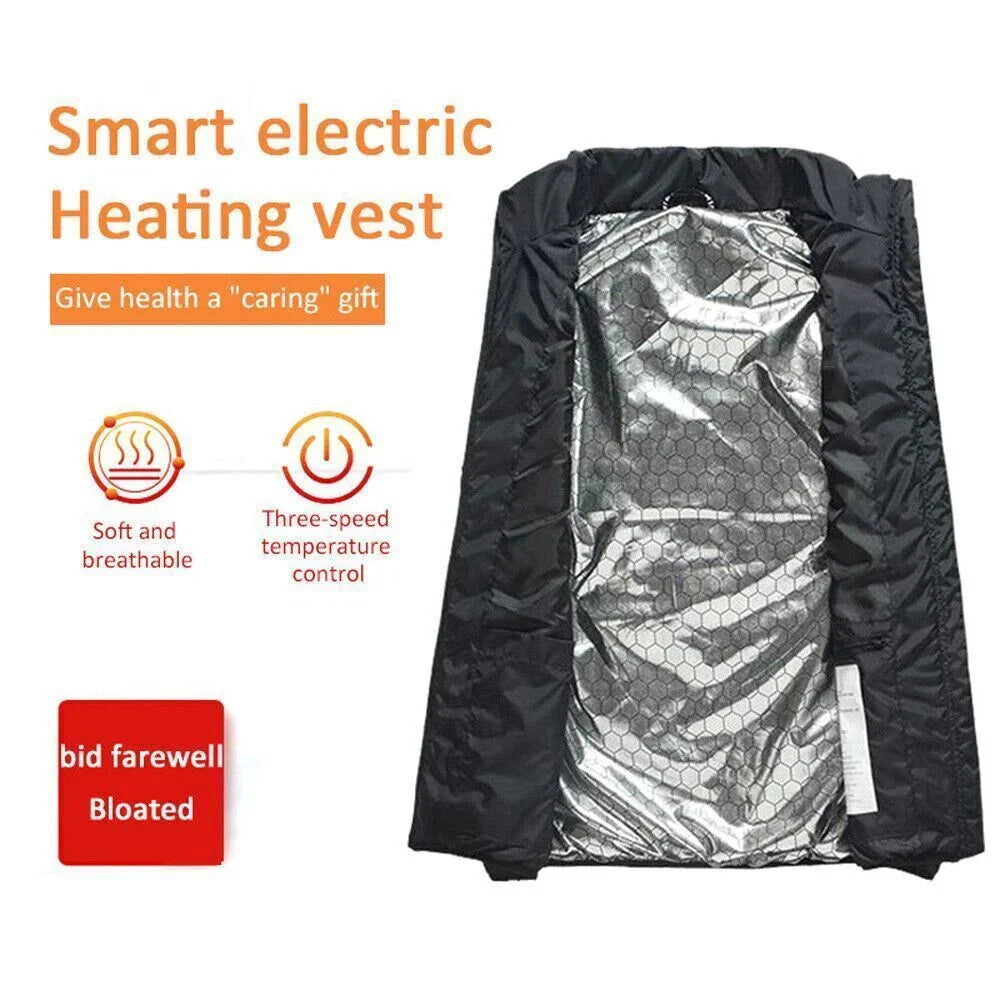 Heated Vest 9 Heating Zones with 10000Mah Battery Pack Electric Heating Vest US